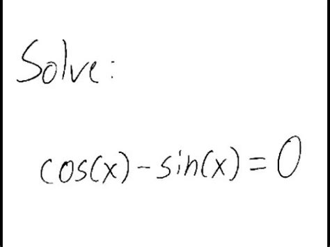 sinx cos|how to solve cosx sinx.